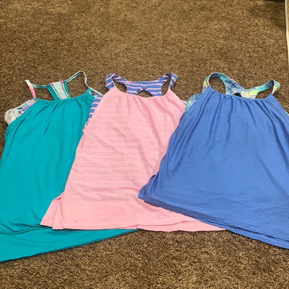 3 Ivivva Girls size 12 tanks
